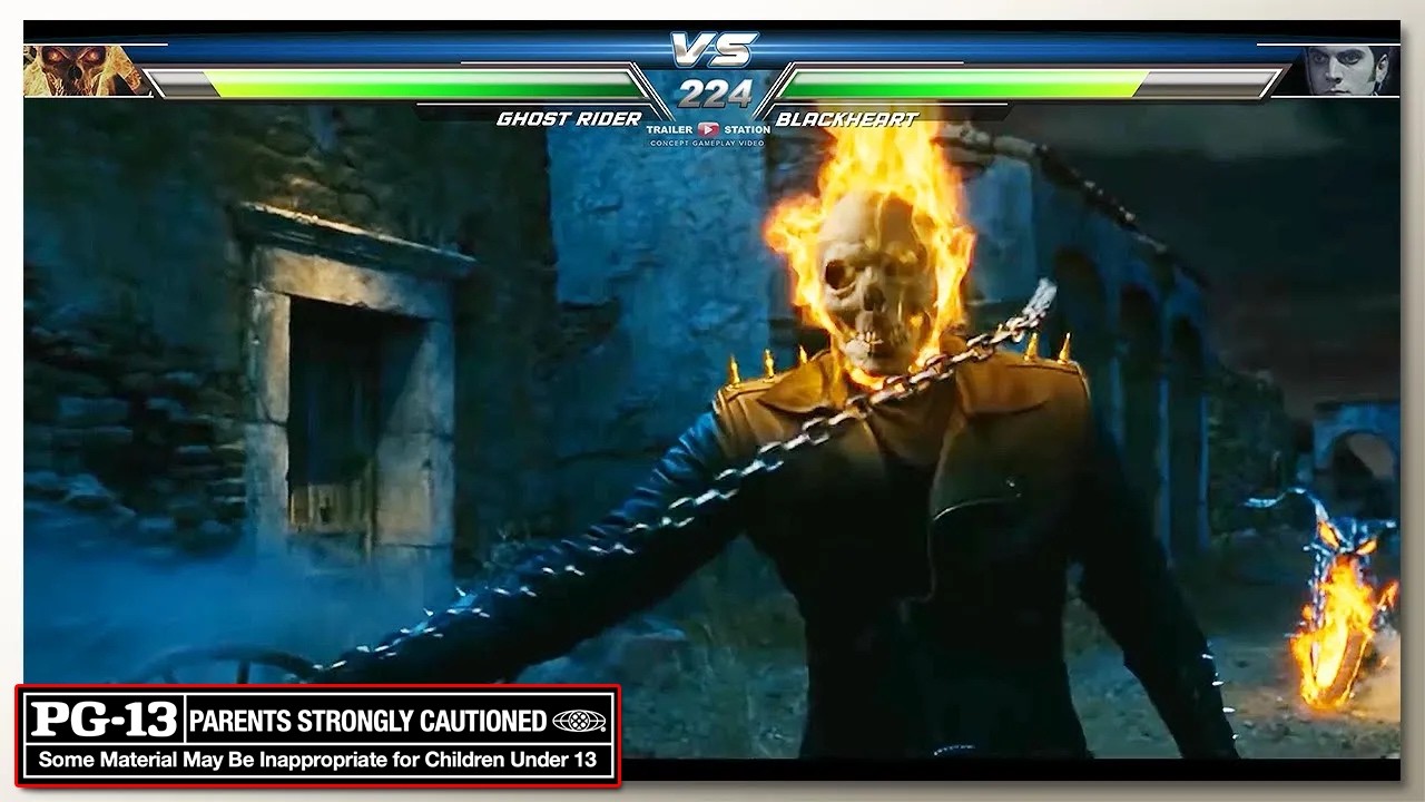 Ghost Rider vs Blackheart with Healthbars