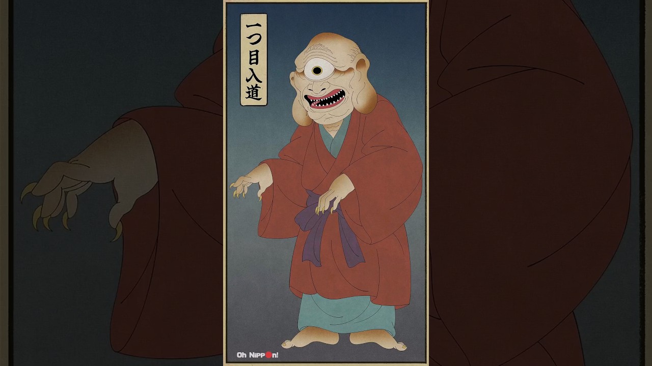 Hitotsume Nyūdō  一つ目入道 | Drawing Japanese Yokai  #yokaitdays #ukiyoe #art