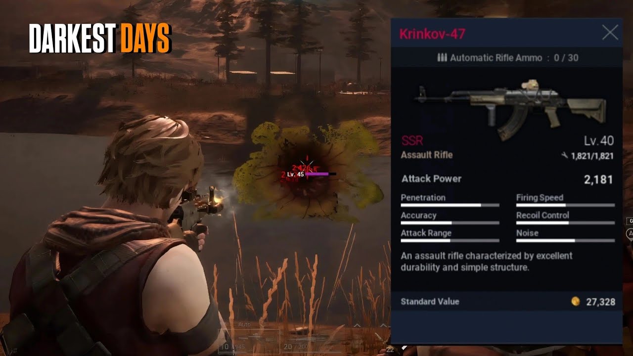 DARKEST DAYS - รีวิวปืน Krinkov-47 rank SSR ทนทานและเที่ยงตรง
