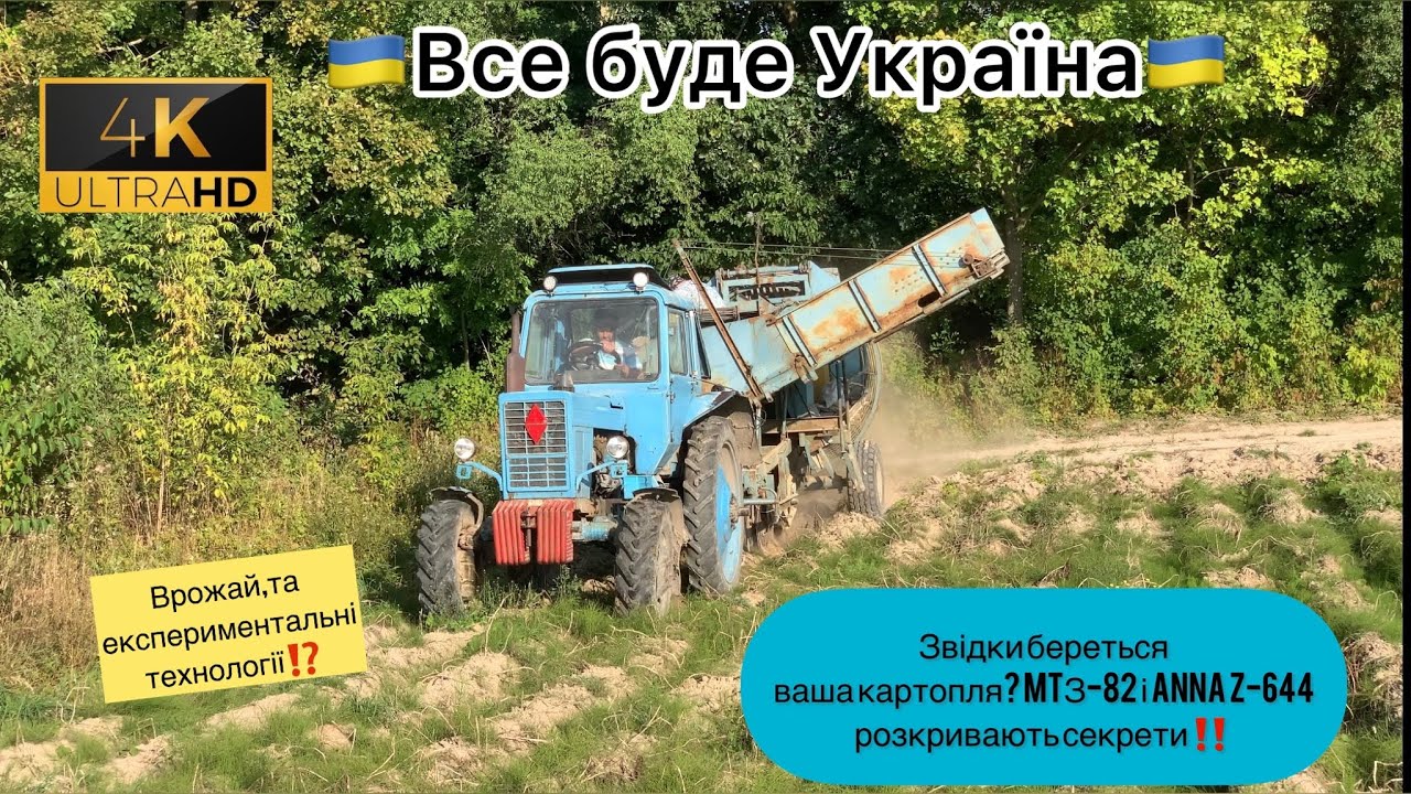 🇺🇦Все буде Україна🇺🇦Копаємо картоплю польською технікою🇵🇱МТЗ-82+комбайн «Анна z-644»‼️