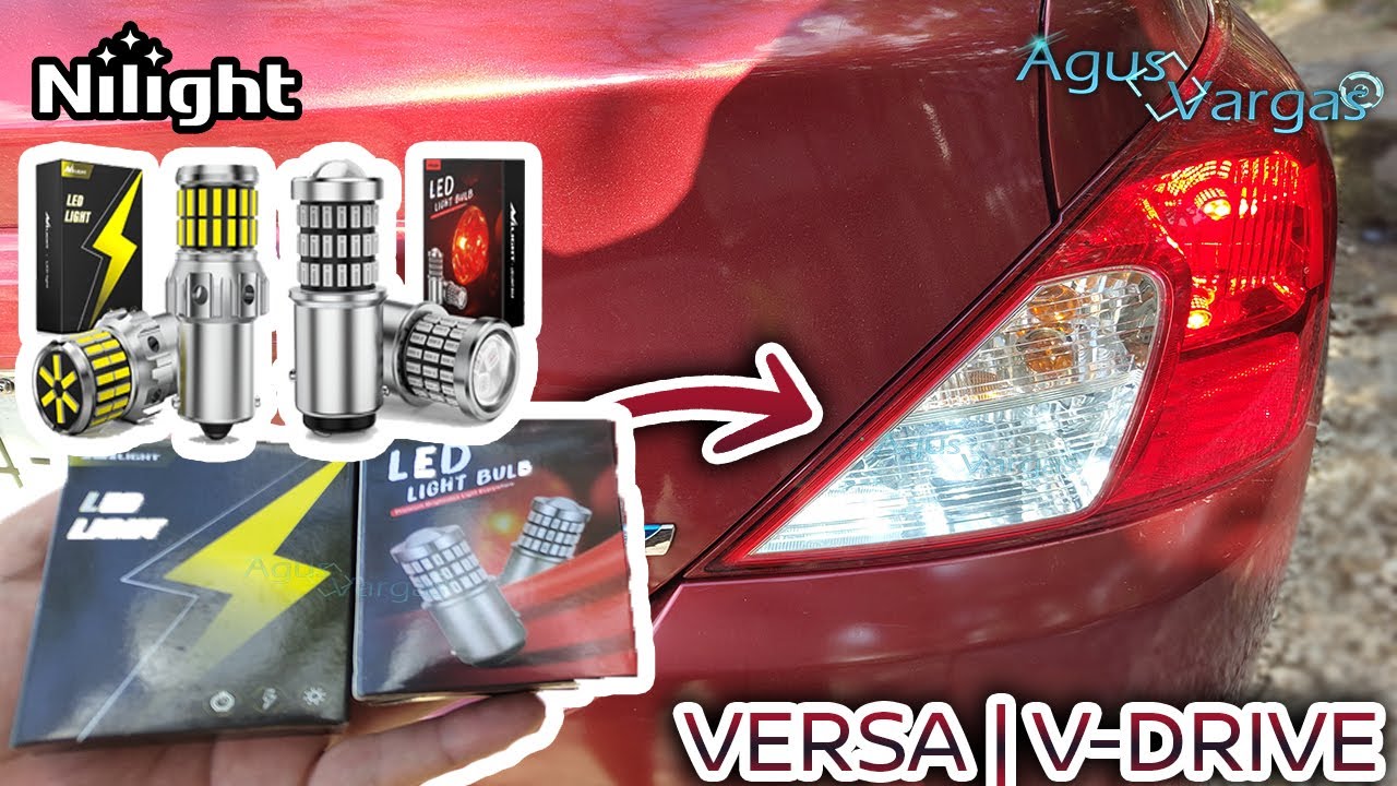 Como Desarmar LUZ TRASERA VERSA V-DRIVE y cambiar a LED STOP/CUARTOS y REVERSA Nilight | Agus Vargas
