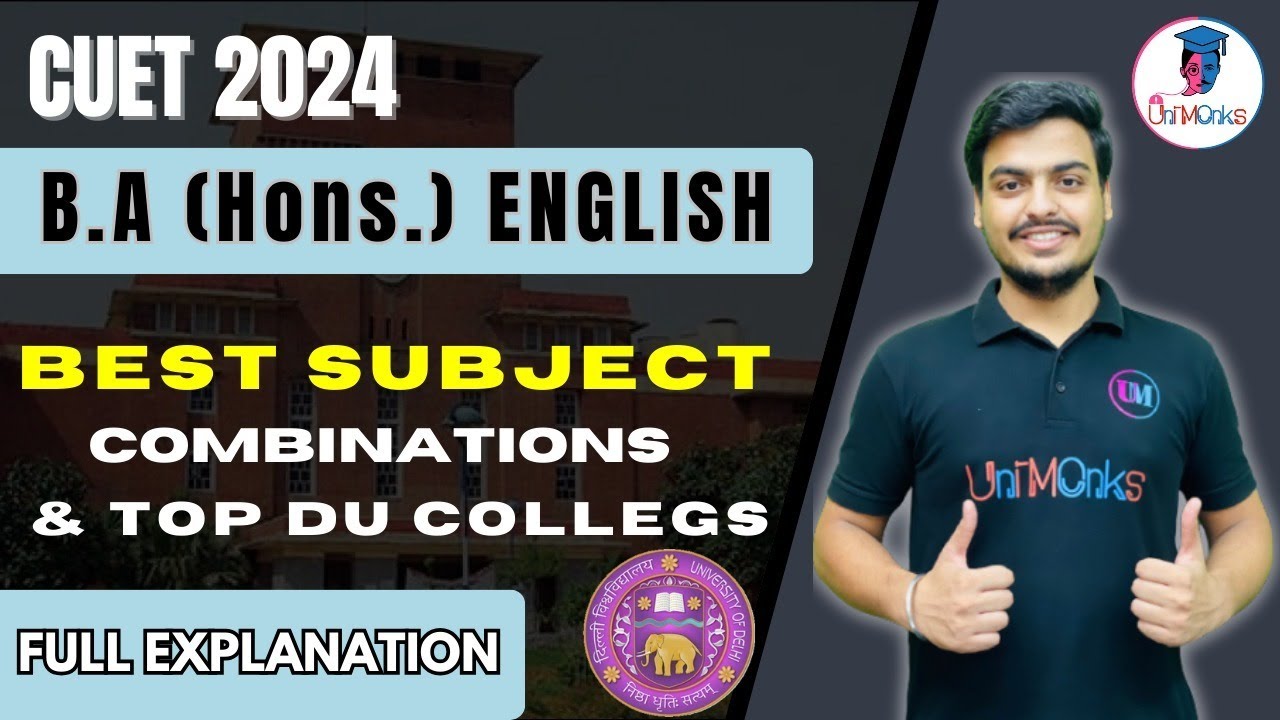 CUET 2025: Subject Combination and Top DU Collage for B.A (Hons.) English #cuet2025 #duadmission2025