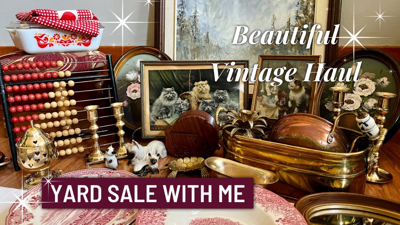 Thrifting Yard Sales & Beautiful Vintage haul | Vintage Home Decor For Resale 🇨🇦