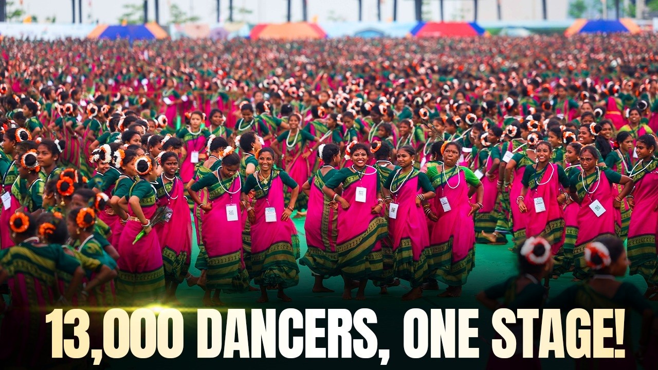 13,000 tribal artists welcome PM Modi with a SPECTACULAR Dhimsa Dance in Andhra Pradesh