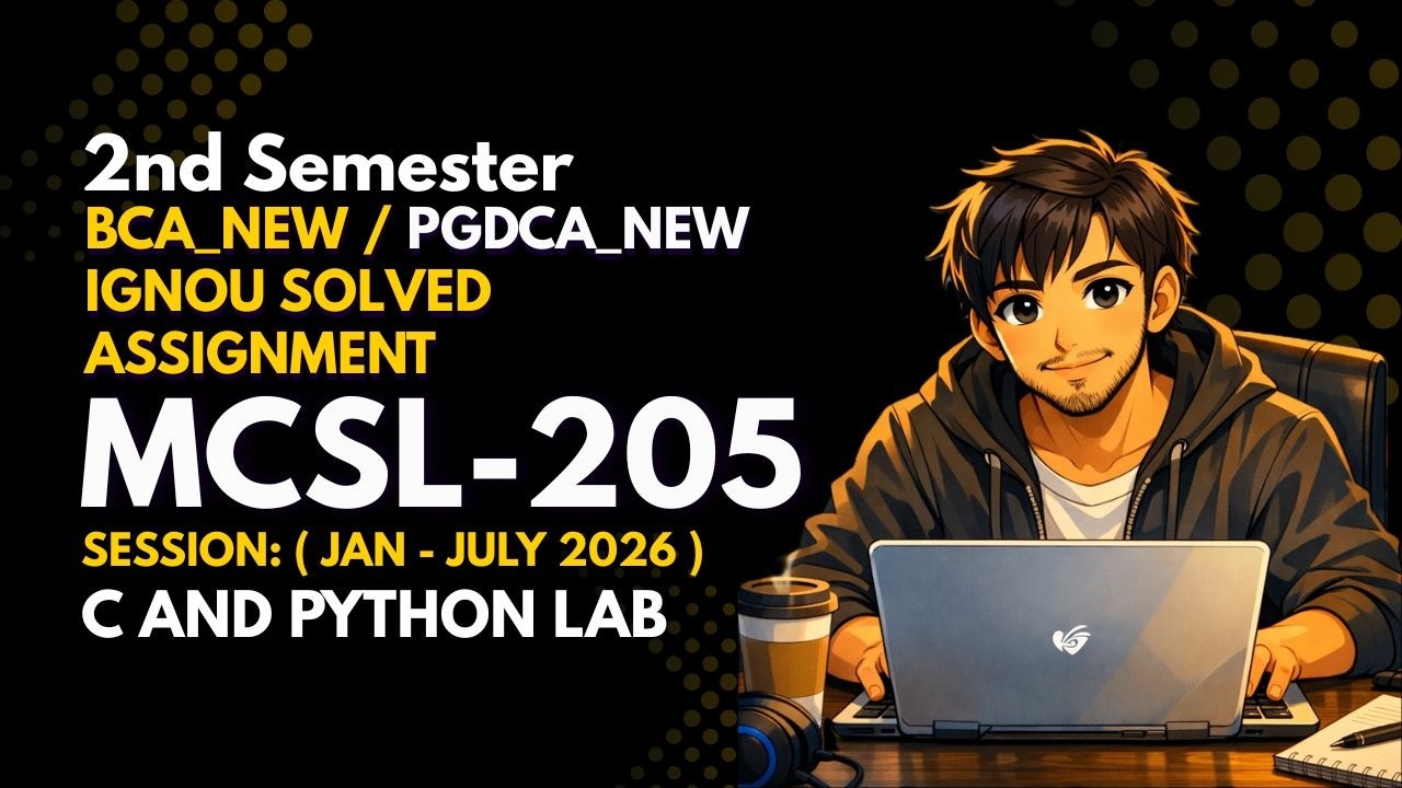 MCSL-205 || BCA_NEW / PGDCA_NEW || Solved Assignment (Jan-26/July-26) || IGNOU BCA SOLUTIONS