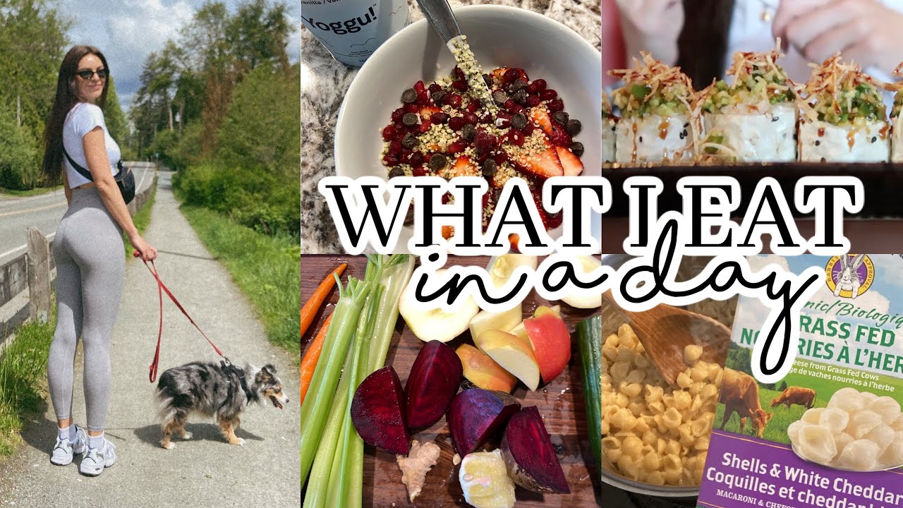 WHAT I EAT IN A DAY | easy healthy meals at home, eating out and juice recipe