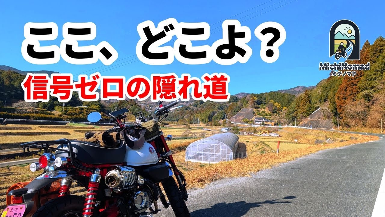 【信号ゼロ】青看板を頼りに脇道へ。愛知と静岡を結ぶ「奥山エリア」の隠れ道が快走路すぎた｜モンキー125で発見