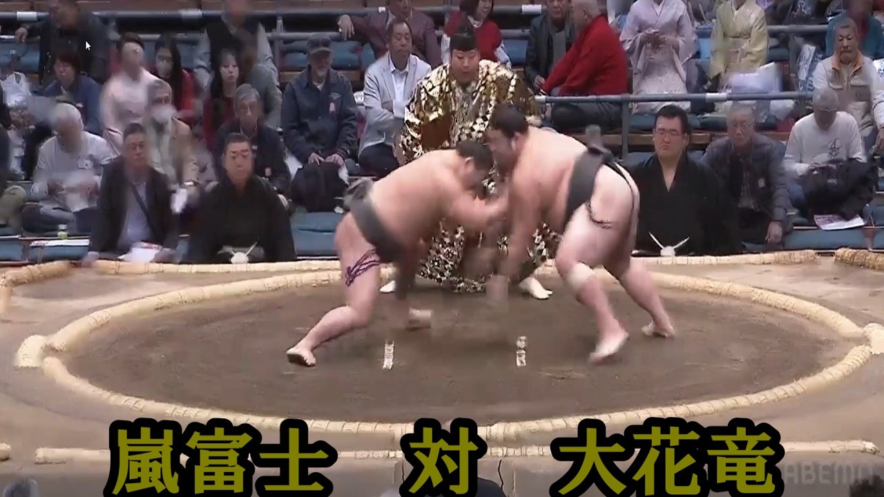 嵐富士　対　大花竜　大相撲大阪場所９日目