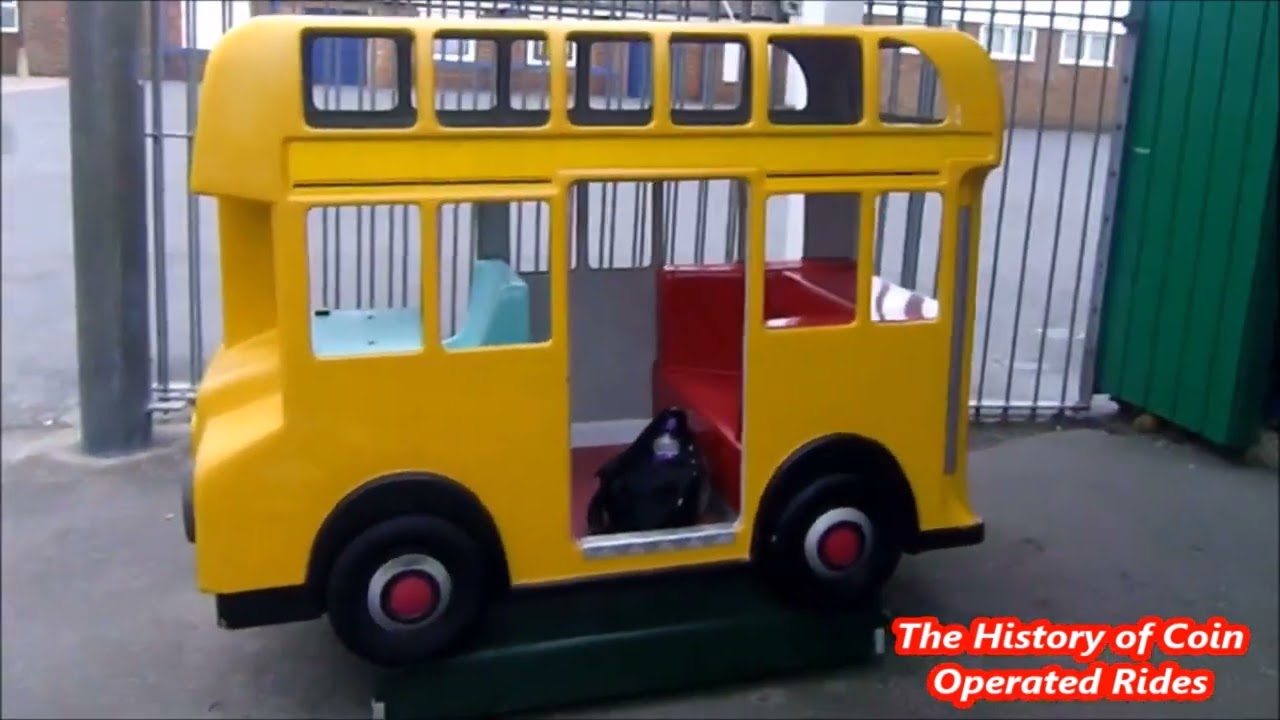 1990s Cointronics Coin Operated Bus Kiddie Ride - Shopping Bus