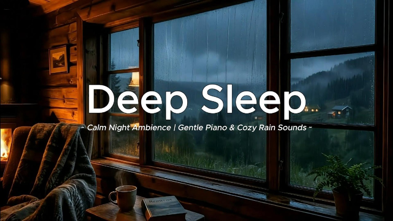 Sleep in Minutes 🌙 Gentle Piano & Cozy Rain Sounds for Deep Sleep, Anxiety & Stress Relief