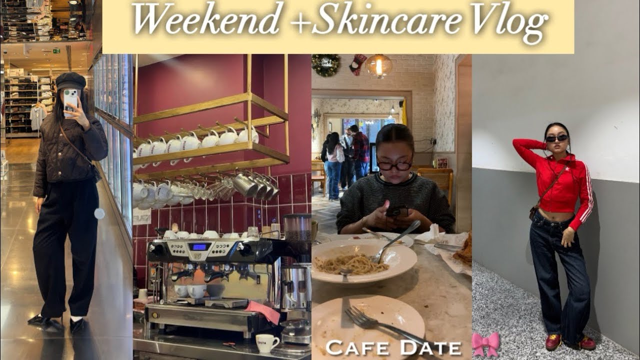 Back to Delhi || Weeknd Vlog|| SkinCare Vlog|| Cafe date 💐|| Tibetan Vlogger 