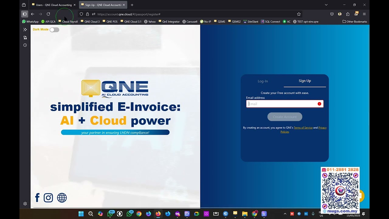 QnE AI Cloud Software 怎样 add user invitation and set permission in User Roles CH