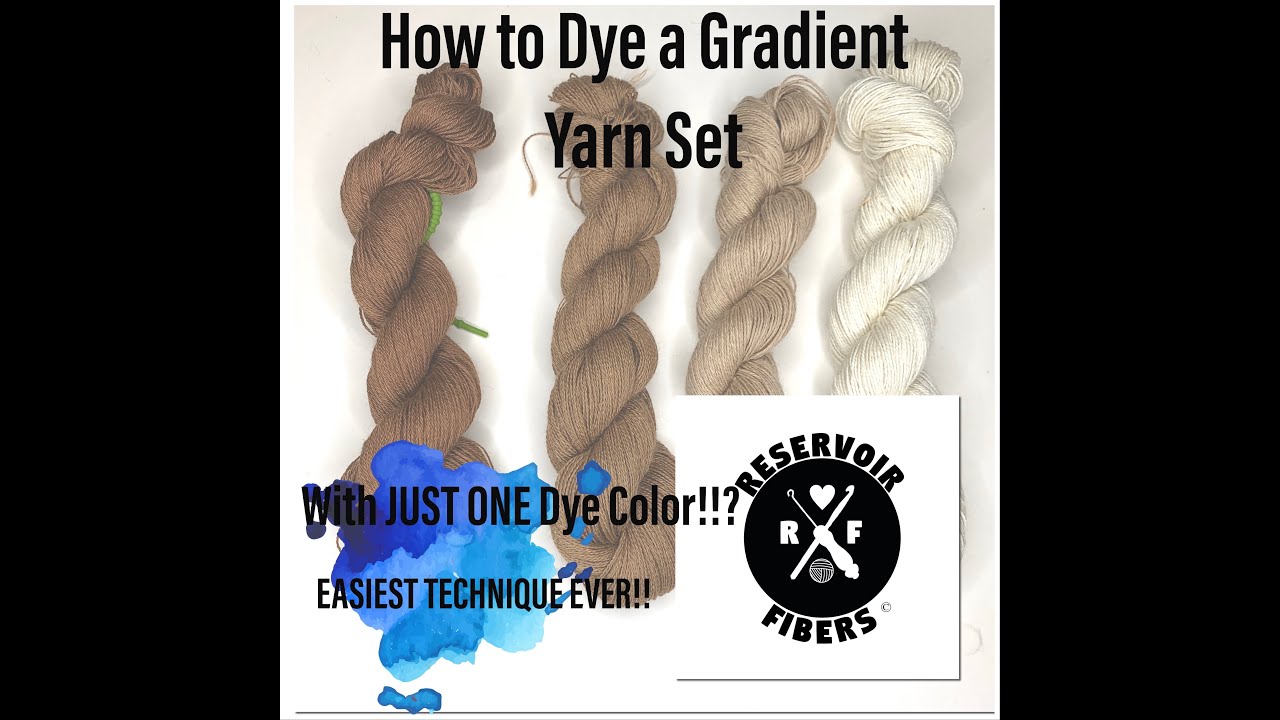 How to Dye a Gradient Yarn Set: WITH JUST ONE DYE!?😱: EASIEST TECHNIQUE EVER!!