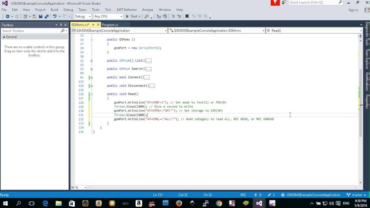C# Application - How to Send and Receive SMS using GSM offline (Part 3.a)