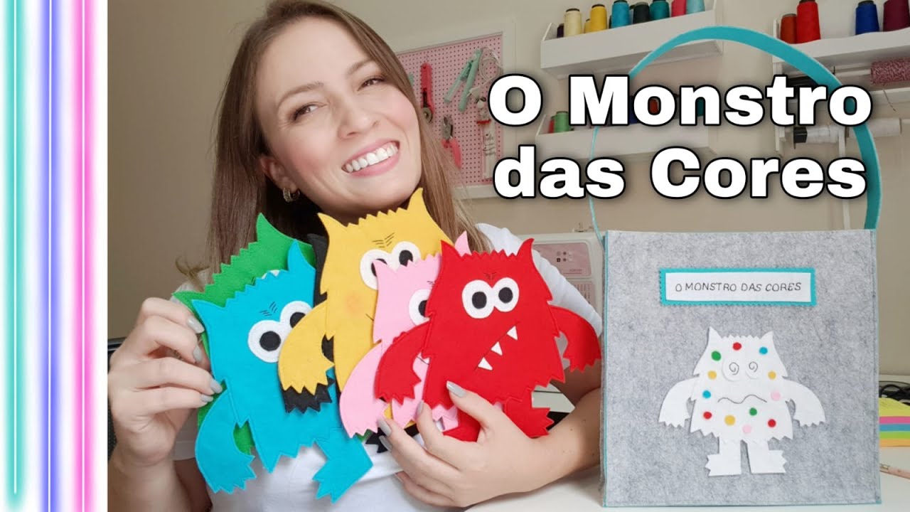 Projeto Monstro das Cores - Passo a Passo e Molde Gratuito