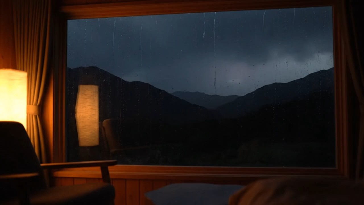 Heavy Rain at Night for Sleeping 🌧️ 3 Hour Rain Ambience