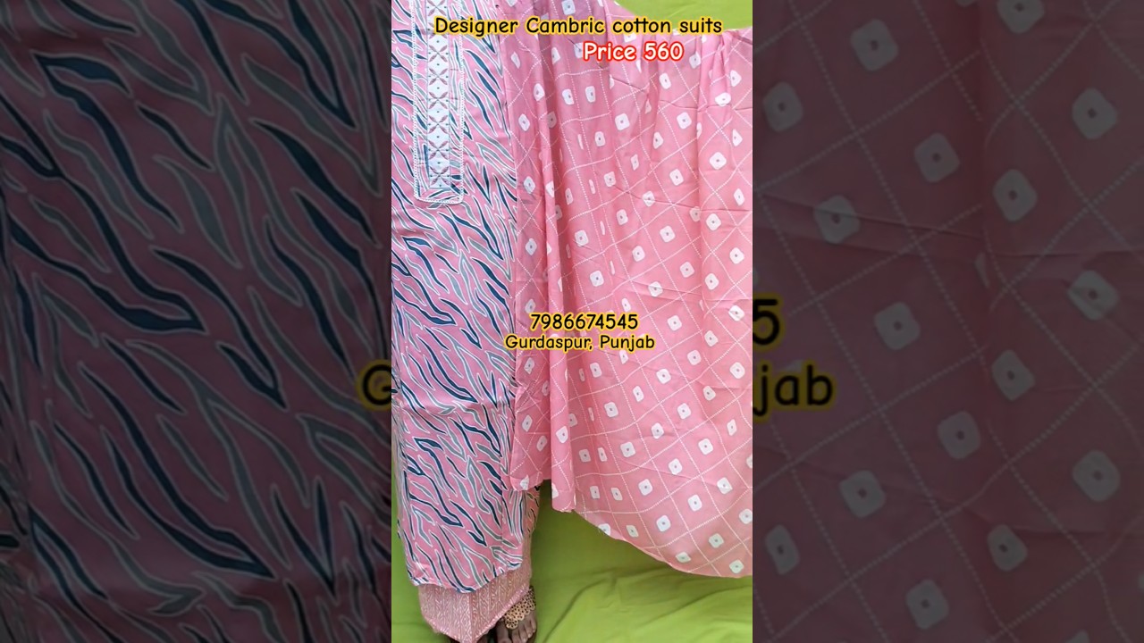 Cambric cotton suit Price 560 only ☎️7986674545