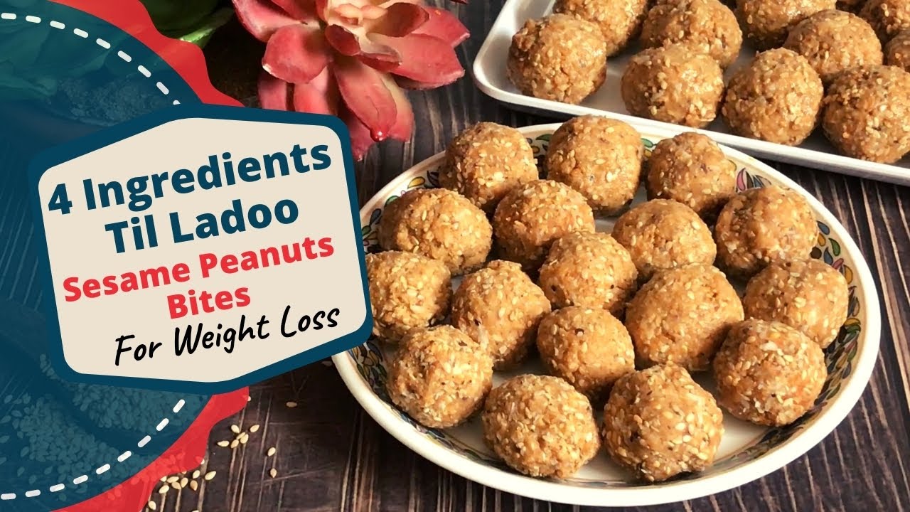 4 Ingredients Til Ladoo | Sesame Seeds & Peanut Bites Recipe | Healthy Easy Snack for Weight Loss