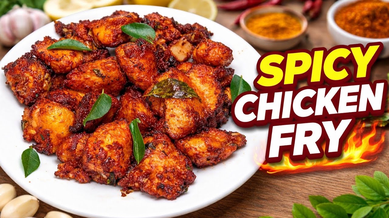 Crispy Chicken Fry Traditional chicken fry made with simple spices and slow-fried for rich flavor😋😋