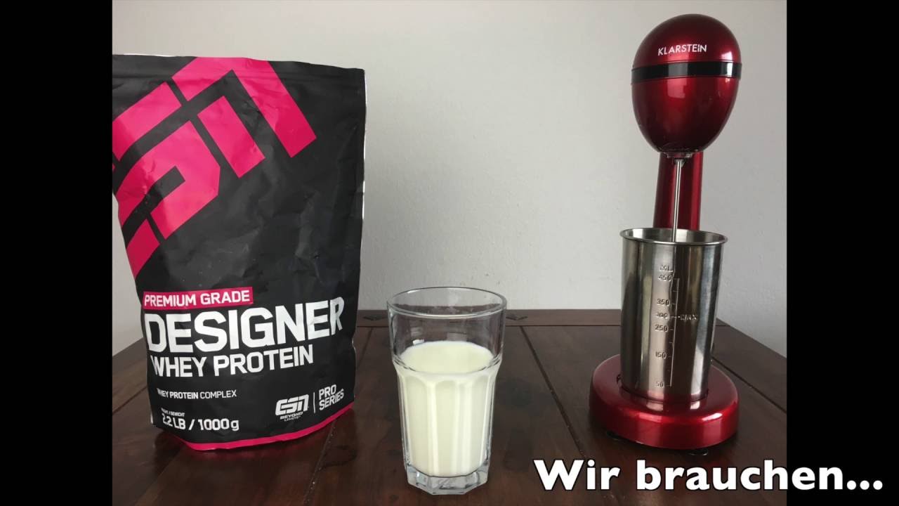 Eiwei&szlig;shake wie im Fitnessstudio - Anleitung - elektrischer Eiwei&szlig; Mixer  - www.EiweissMixer.de