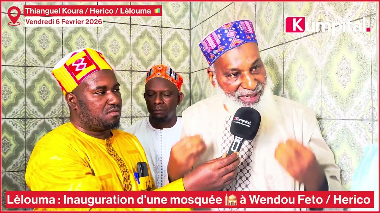 Lèlouma 🇬🇳 : Inauguration d'une mosquée dans le district de Wendou Feto, sous préfecture de Herico