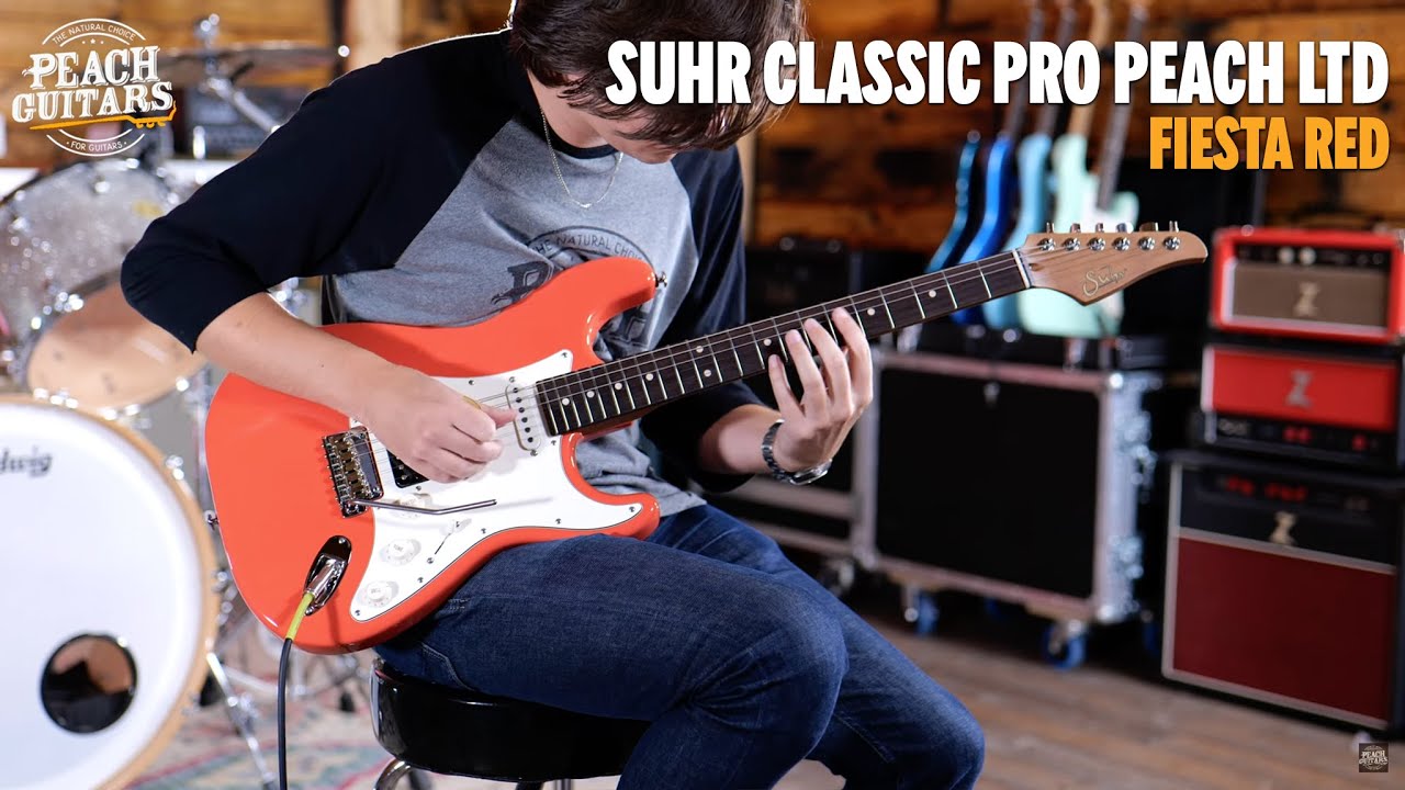 No Talking...Just Tones | Suhr Classic Pro Peach LTD - HSS Roasted Maple/Rosewood Fiesta Red