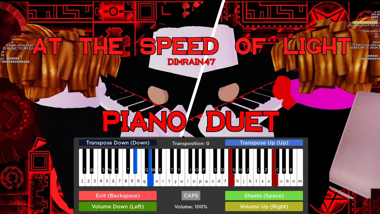 Dimrain47 - At the Speed of Light | IMPOSSIBLE PIANO DUET (ROBLOX Piano Cover)