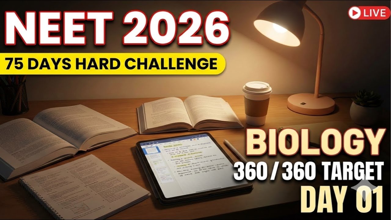 Study With Me LIVE | NEET 2026 Preparation Mode 🖋️