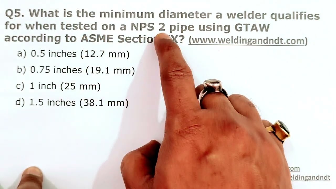Welder qualification test limits and ranges