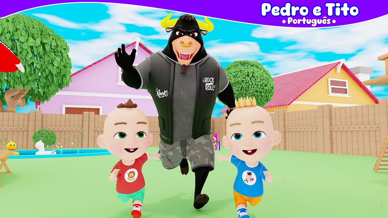 Corre! O Touro da Cara Preta está vindo ai!- Pedro e Tito | Vídeo Infantil | Português