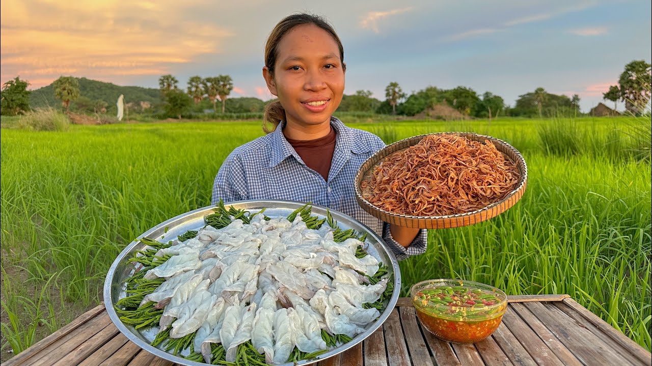 ខ្ទឹមបំពងបង្គាស្រស់ទឹកស្រោចត្រីកោះកុង​ Chhom Sreypach