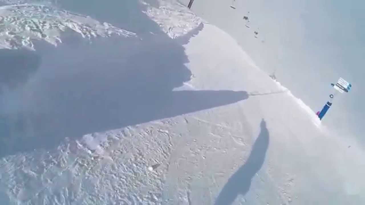 Snowboarding in the clouds