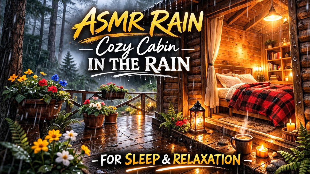 Rainstorm Forest Cabin Aesthetic &ndash; Cozy Relaxing Getaway
