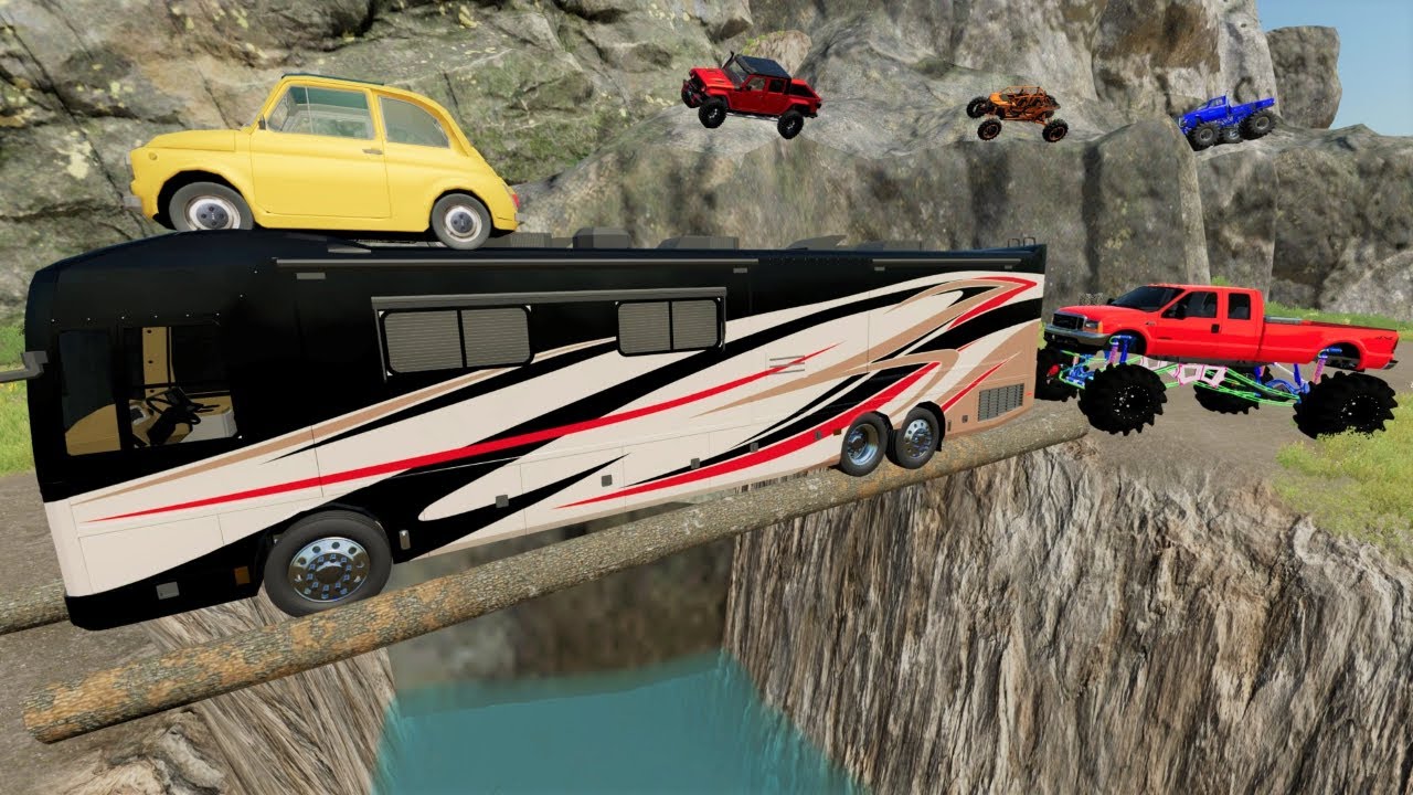 Campers get chased after finding Monster Truck | Farming Simulator 22