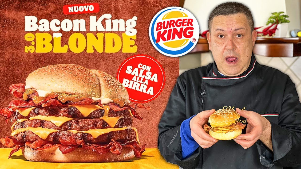🍔 RICREO il NUOVO PANINO del BURGER KING in CASA!! Bacon King 3.0 Blonde 2023
