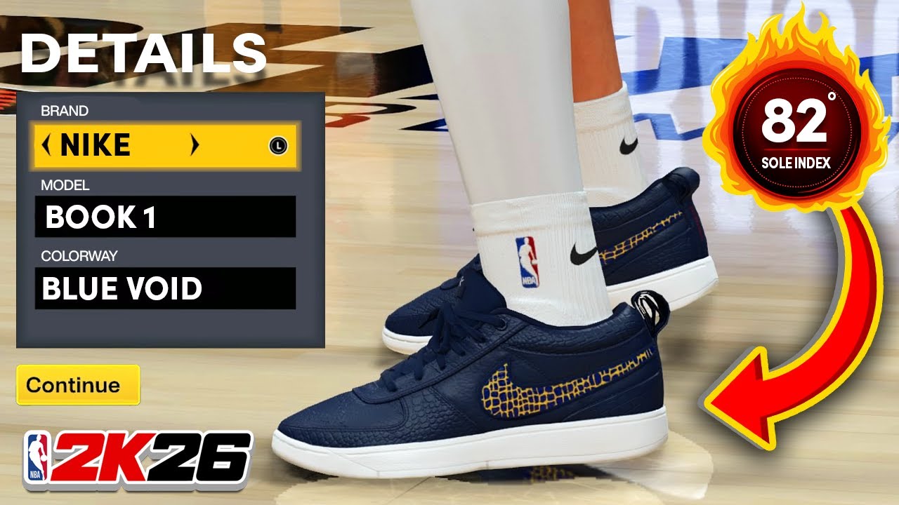 NBA 2K26 Shoe Creator: Nike Book 1 Immortalized Blue Void