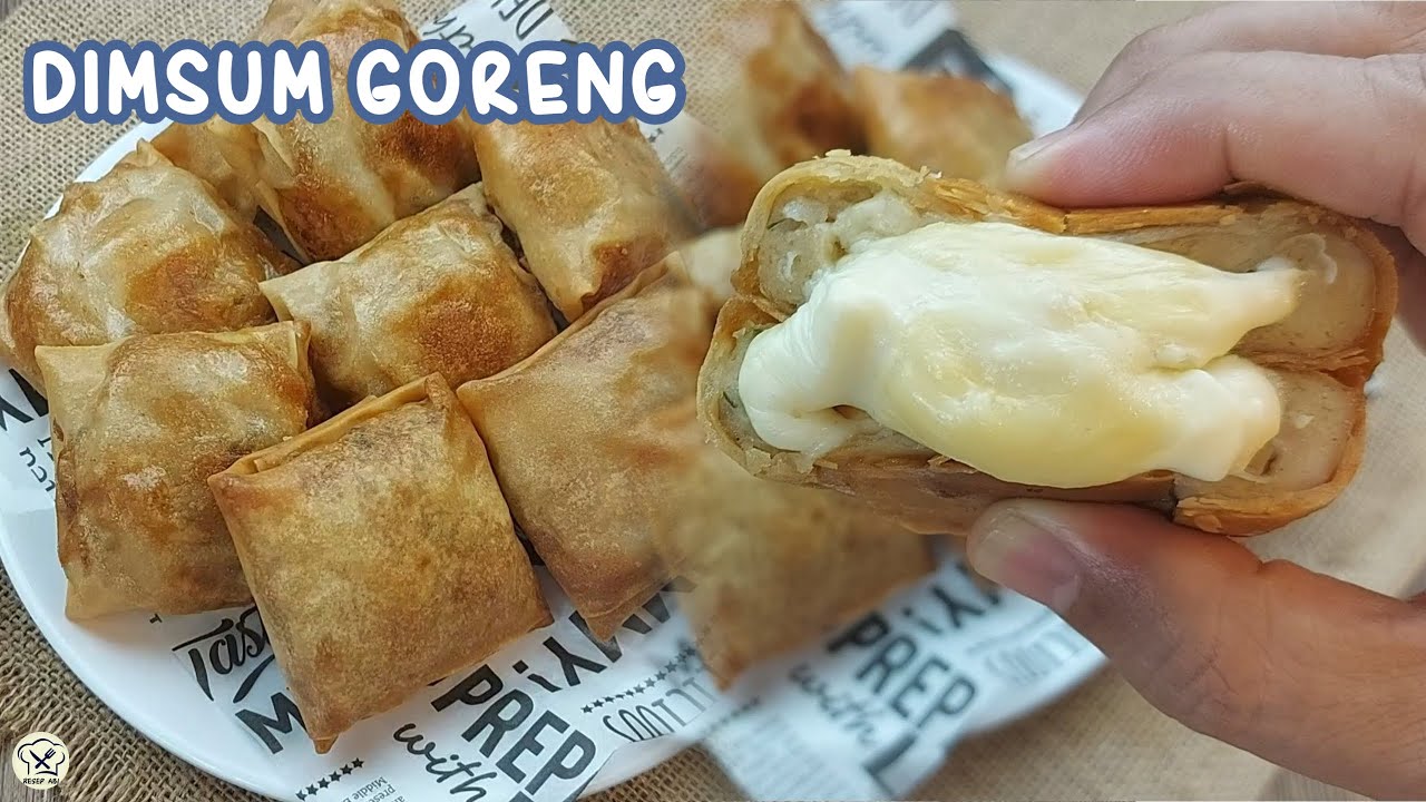 LUMER KEJUNYA! DIMSUM GORENG ISI KEJU LUMER ENAKNYA KEBANGETAN