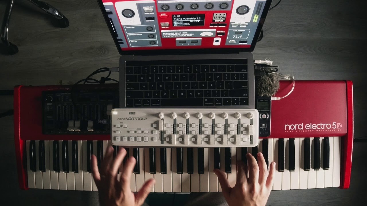 Testando do Kontakt + Piano Worship 2.2 para Mainstage 3