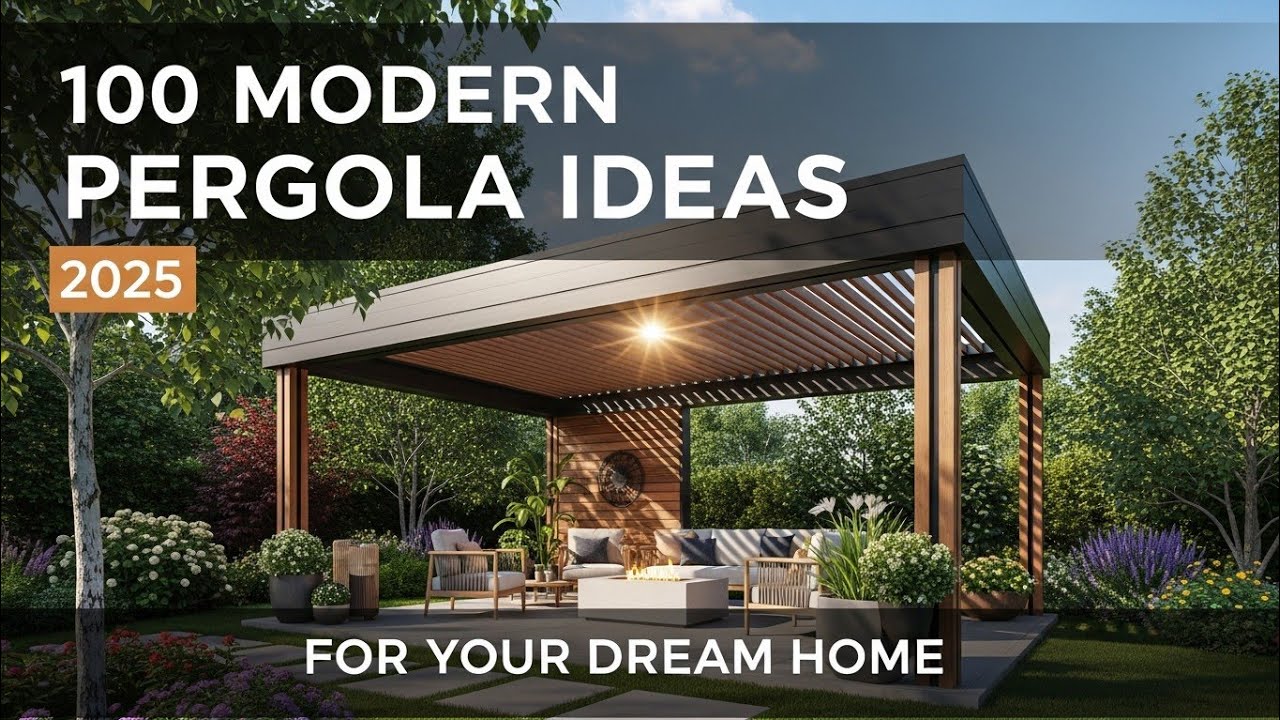 Более 100 современных идей дизайна перголы 2025 года | Преобразите свое открытое пространство сти...