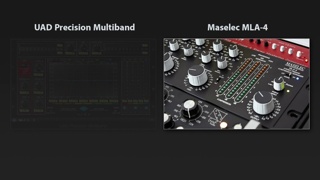 Maselec MLA-4 Multiband Compressor vs UAD Precision Multiband TEST