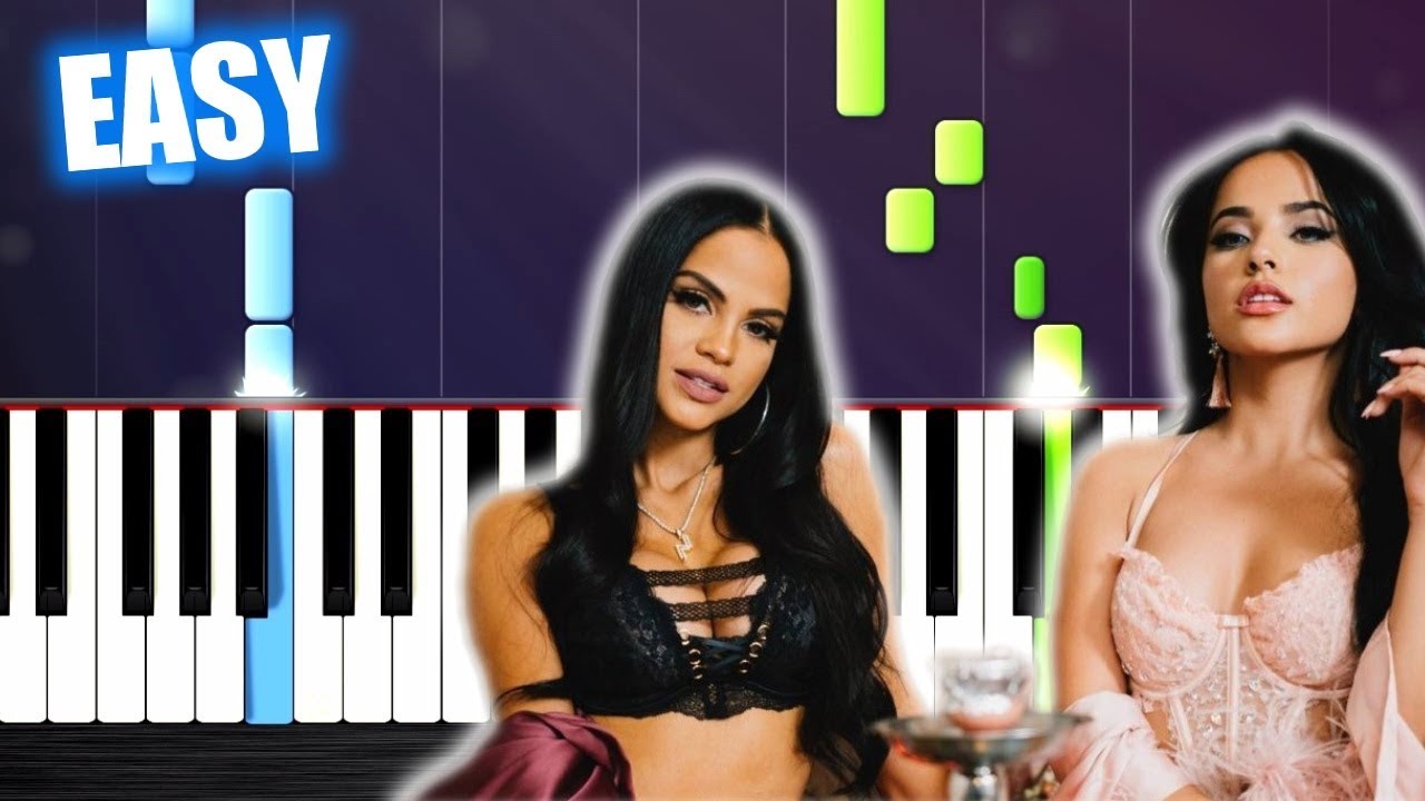 Becky G, Natti Natasha - Sin Pijama - EASY Piano Tutorial by PlutaX