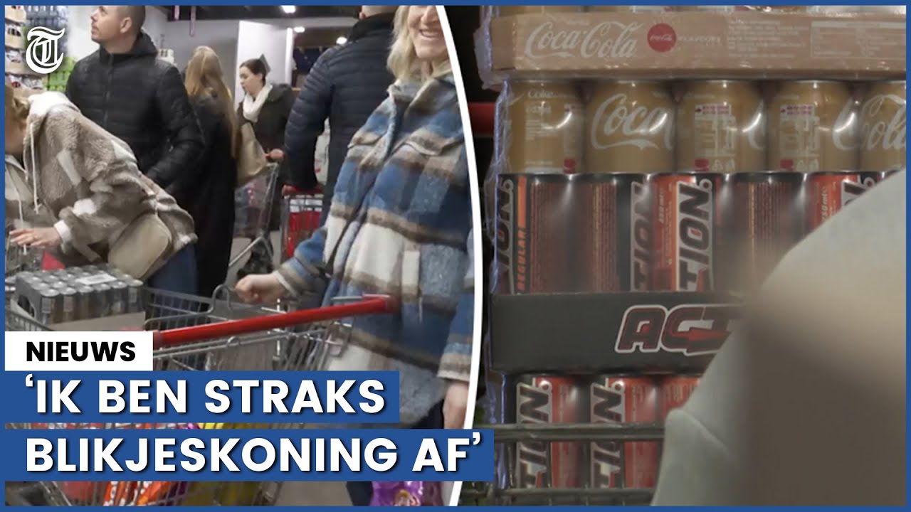 Duitsers massaal naar NL’se supermarkt voor blikjes: ‘Laatste dag statiegeldvrij’