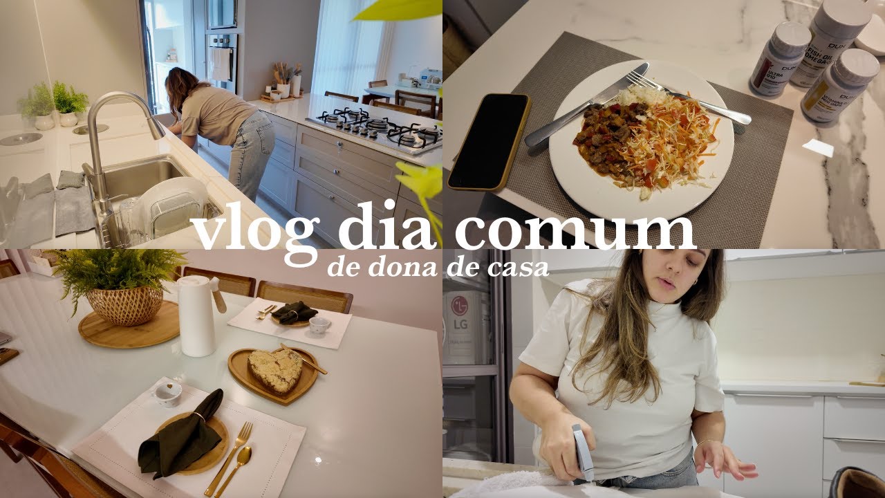 Vlog um dia comum, rotina de dona de casa, feedback das comidas dessa semana e café com marido