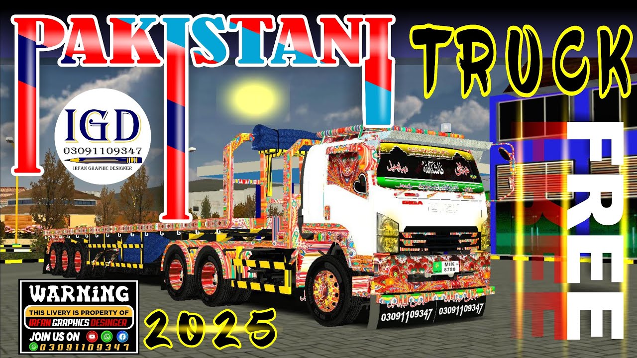 New Pakistani truck trailer bus simulator Indonesia mod | truck3 livery free download   #isuzu IGD.