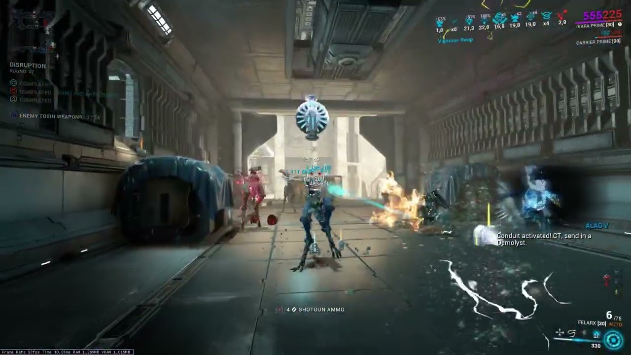 Warframe - Felarx (corpus magnetic) steelpath ganymede disruption level 9999