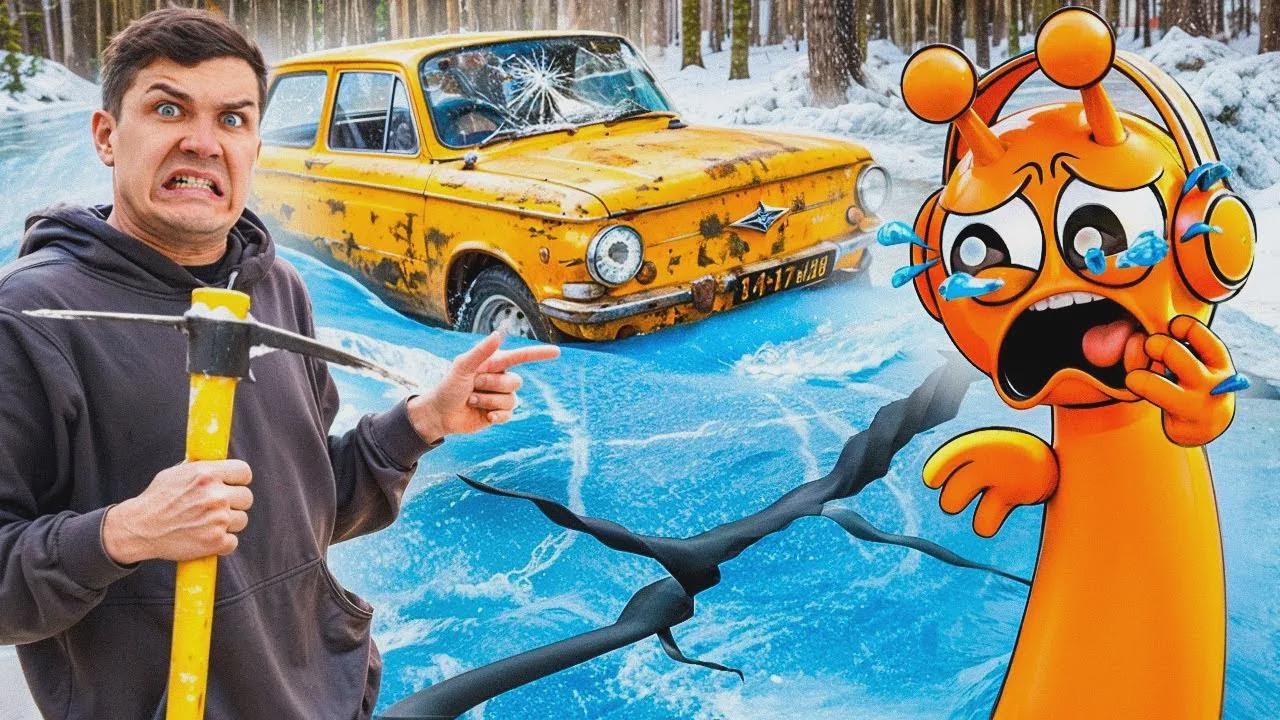 Encontramos o Carro Abandonado do SPRUNKI Congelado no Gelo! Será que Conseguimos Tirar?