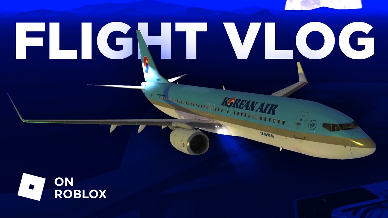Roblox Flight Vlog | Korean Air Midnight Flight to Jeju!