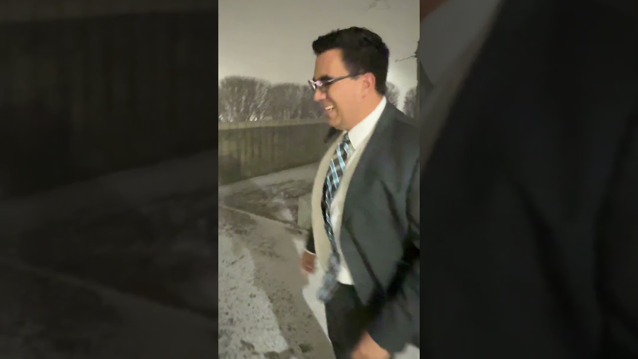 Michigan winter almost takes out weather man