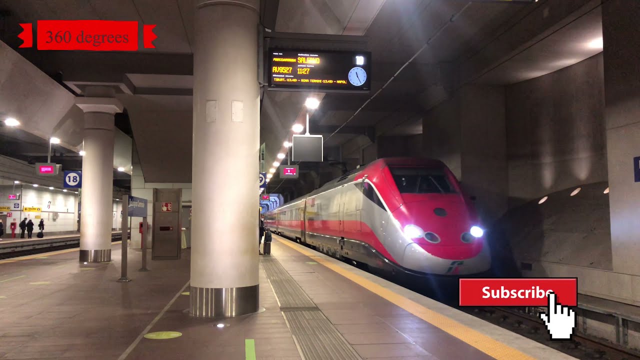 Most High Speed Train In Italy - Bologna To Rome - Frecciarossa Alta Velocita 350km/h