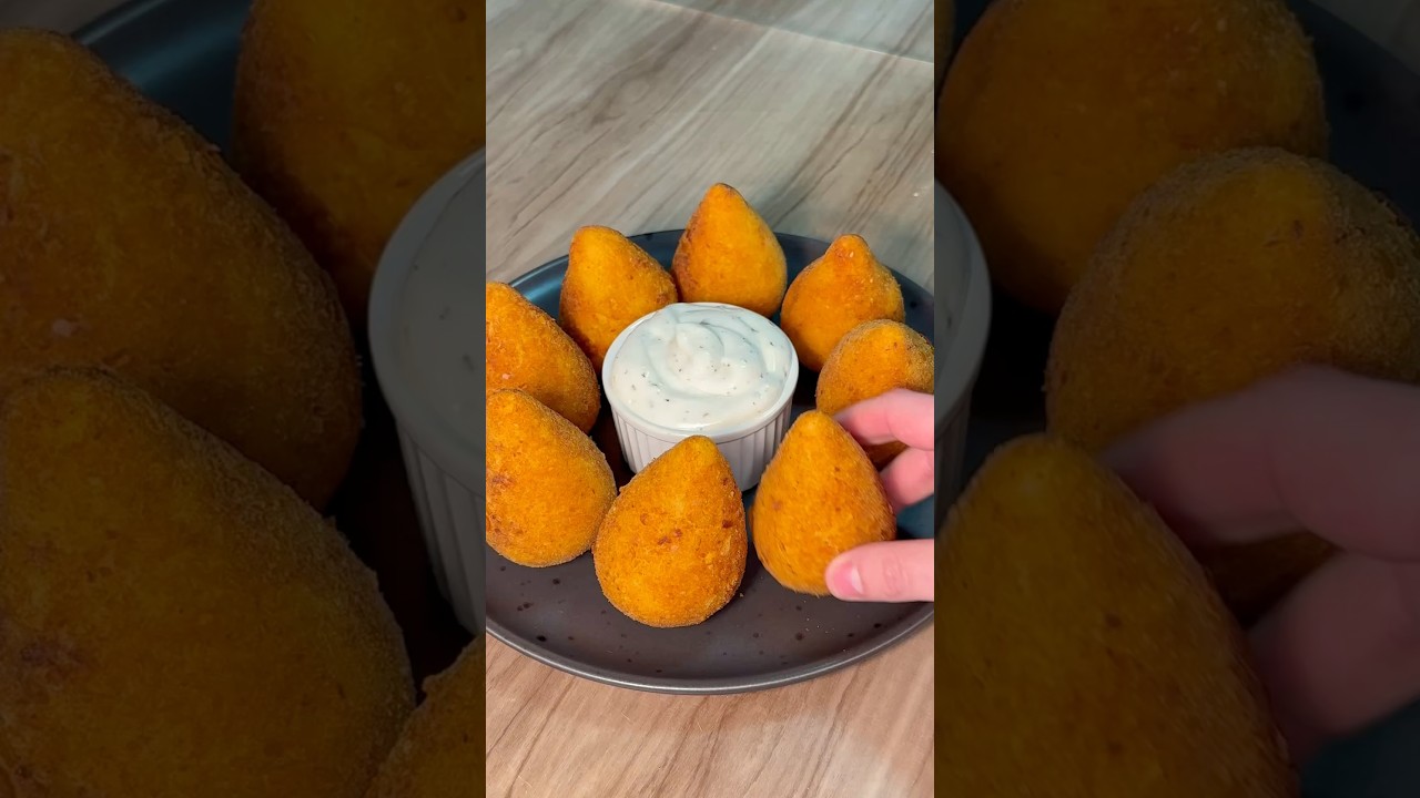 Coxinha de Mandioca #receitas #coxinha #mandioca